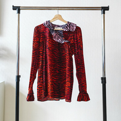 Kenzo HM Silk Red Blouse S/M