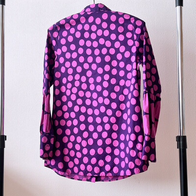 Marimekko purple dot blouse S