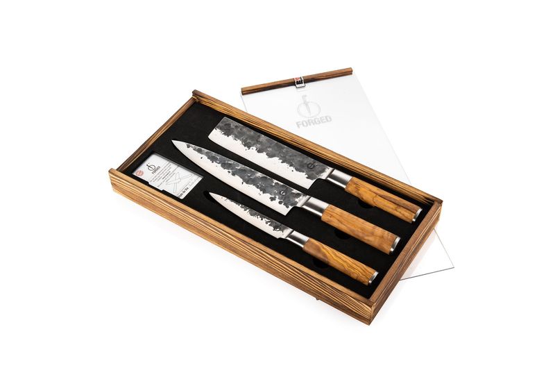Forged Olive 3 teiliges Messerset Forged Olive 3 teiliges Messerset
