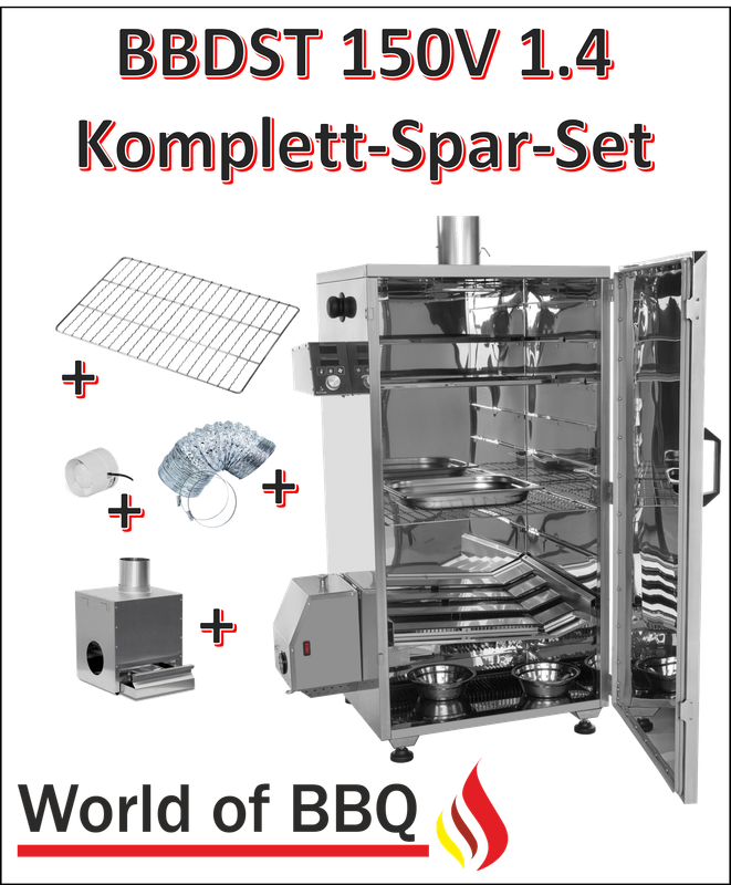 Komplett Set - BBQ-Smoker BBDST 150 V1.4 (mit Timer)