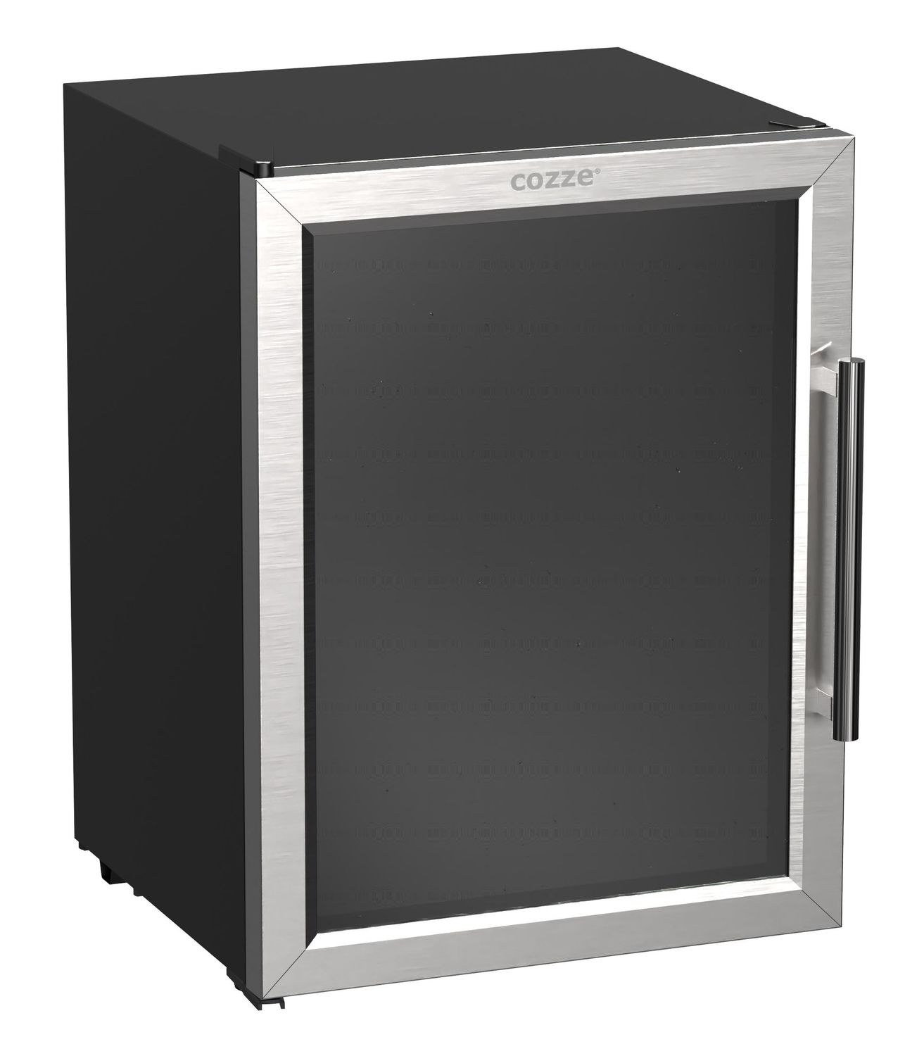 Cozze Kühlschrank mit Stahlrahmen und Glastür 60 Liter