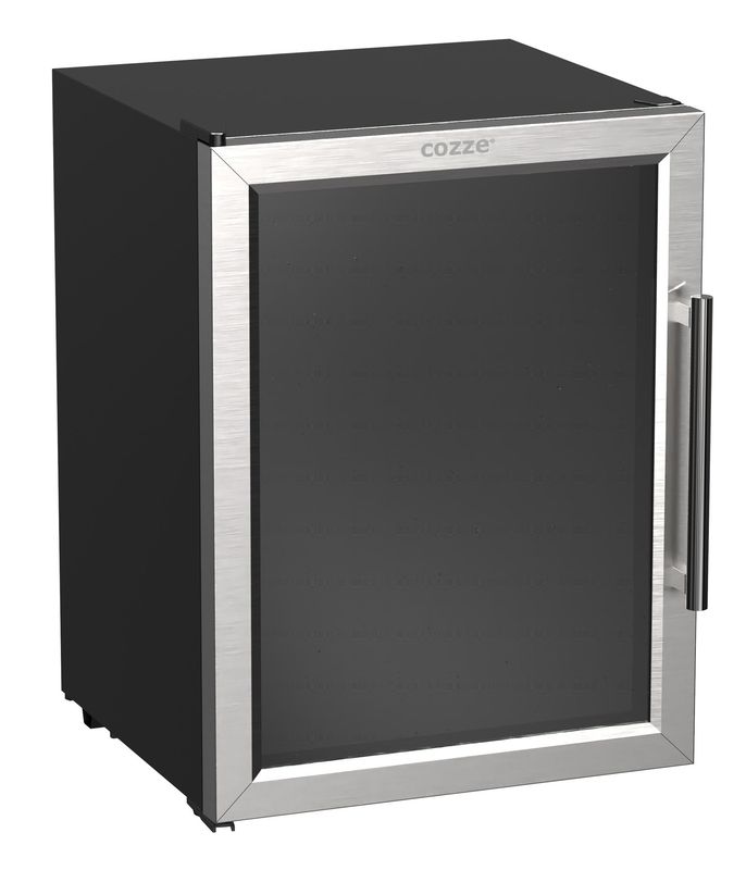Cozze Kühlschrank mit Stahlrahmen und Glastür 60 Liter