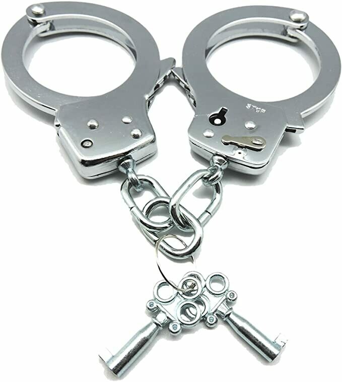 Lyfe eSsentialz Professional Double Lock Heavy Duty Steel Handcuffs with Two Keys