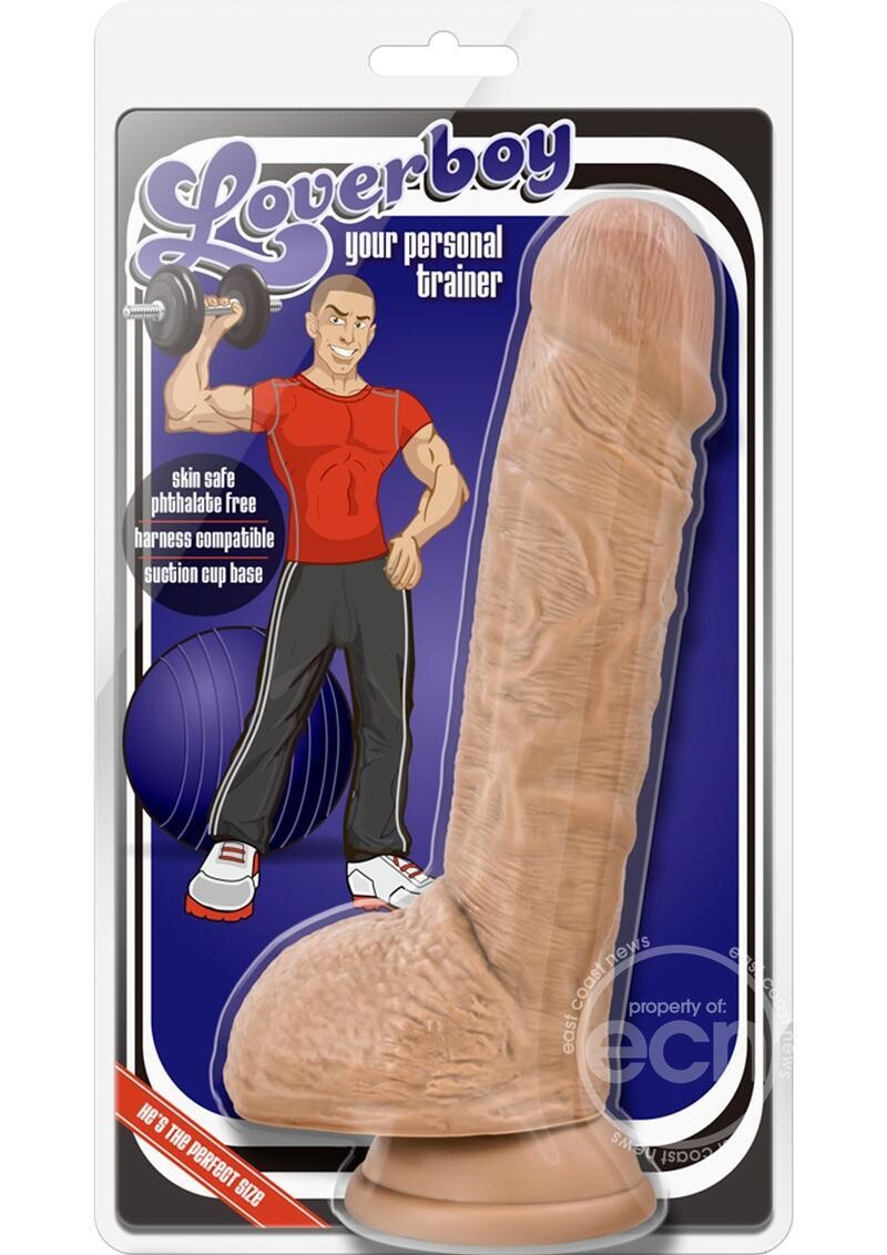 Loverboy Your Personal Trainer Dildo With Balls 9in - Caramel