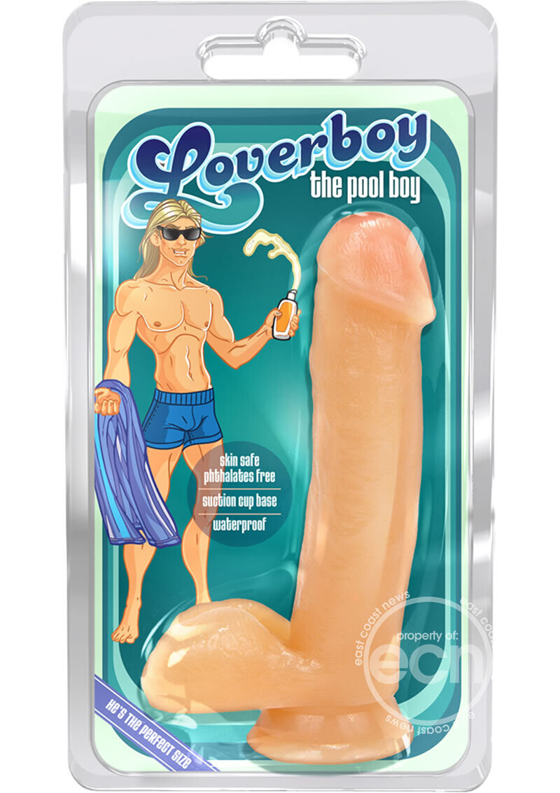 Loverboy The Pool Boy Dildo With Balls 7in - Vanilla
