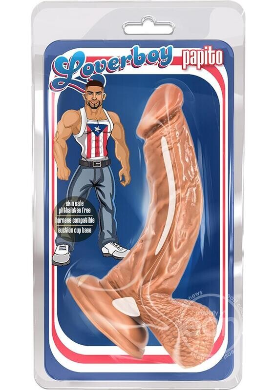 Loverboy Manny Papito Dildo With Balls 7in - Caramel