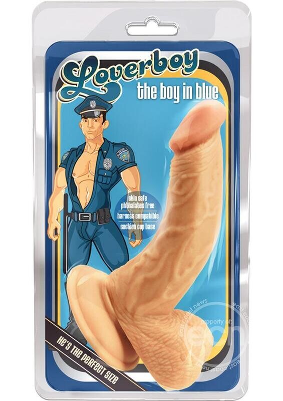 Loverboy The Boy in Blue Dildo With Balls 6.5in - Vanilla