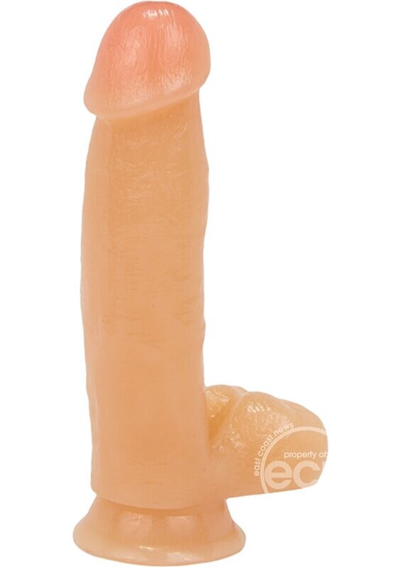 Loverboy The Pool Boy Dildo With Balls 7in - Vanilla