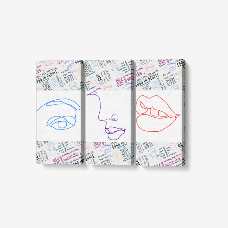 SEX APPEAL 3 Piece Canvas Wall Art for Living Room BY MAKIRI - Framed Ready to Hang 3x8"x18"