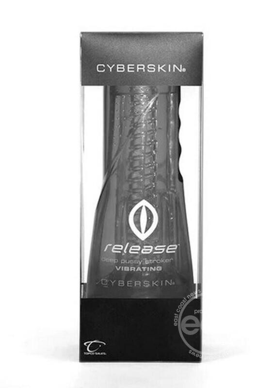 CyberSkin Release Pussy Vibrating Masturbator - Pussy - Clear