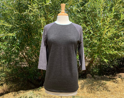 Women's Medium :: Light Weight Merino Wool 3/4 Sleeve MTB Jersey :: Air Vent Backing