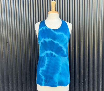 Women's Large :: High Climber Merino Racerback Tank Top :: Plant Dyed + Air Vent Backing