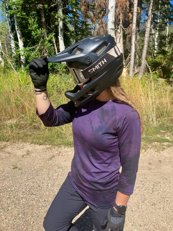 Women's XS :: Plant Dyed Light Weight Merino 3/4 Sleeve Active Jersey :: One Of A Kind