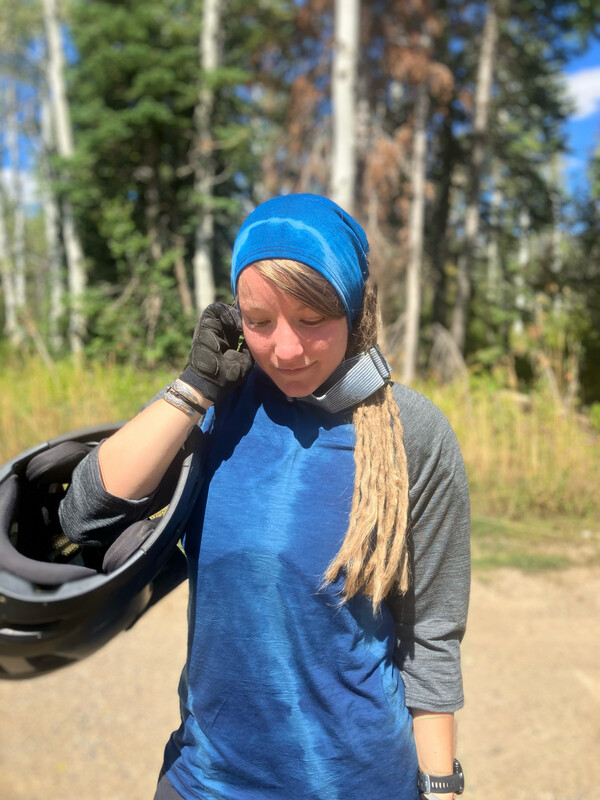 Up Cycled Plant Dyed Merino Wool Scrap Headband / Helmet Liner