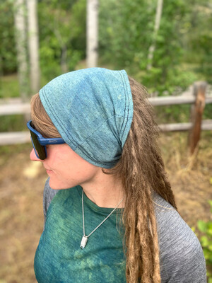 Up Cycled Plant Dyed Merino Wool Scrap Headband / Helmet Liner