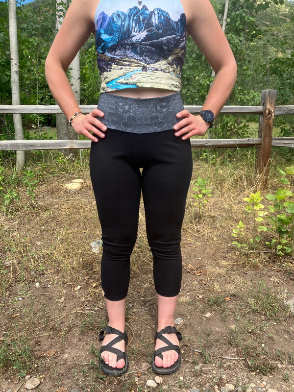 Women's Small :: Portals Hemp Yoga Leggings :: Mid Weight Hemp Organic Cotton Stretch :: 7/8 Length
