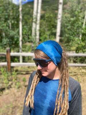 Up Cycled Plant Dyed Merino Wool Scrap Headband / Helmet Liner