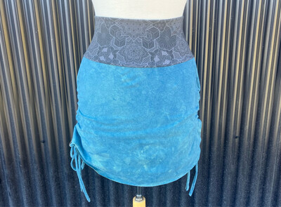 Plant Dyed :: Everyday Hemp Cinch Mini Skirt :: Portals :: Size Medium :: One Of A Kind