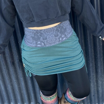 Everyday Hemp Cinch Mini Skirt :: Portals :: Evergreen