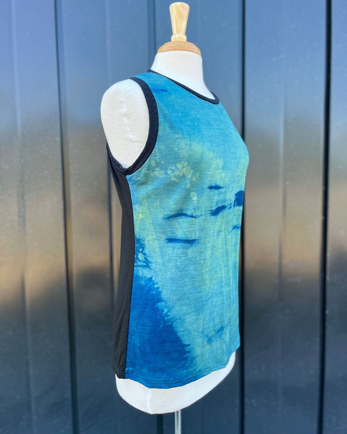 Women's Large :: Plant Dyed Merino Muscle Tank :: One Of A Kind