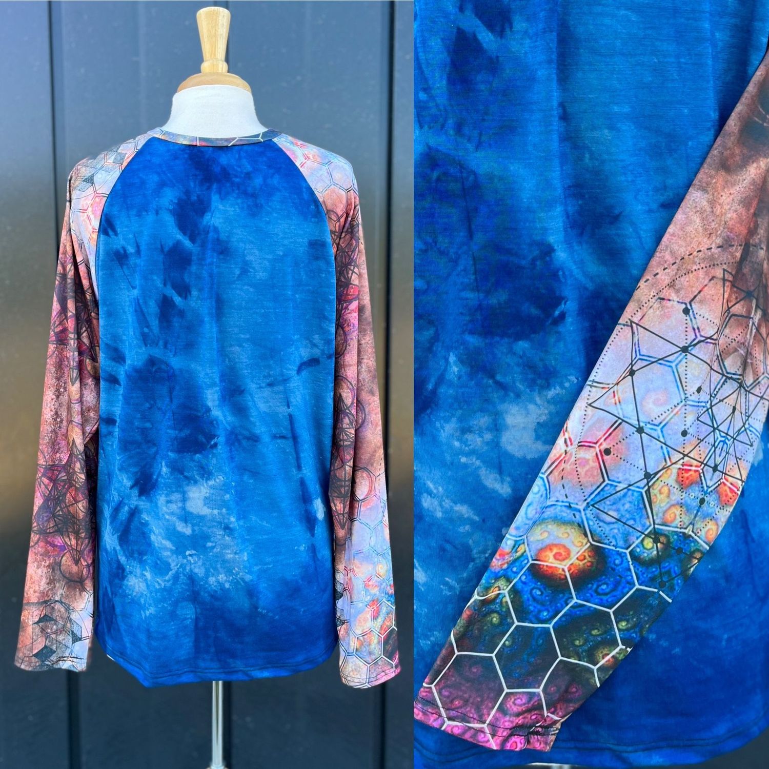 Men's Large :: Plant Dyed Merino Wool Long Sleeve Active Jersey :: Day Trip :: One Of A Kind