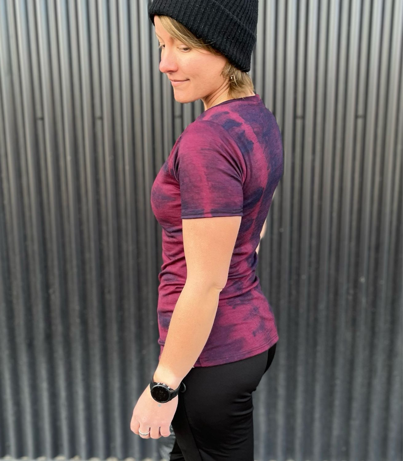 Women's Small :: Plant Dyed Merino Wool Tech Tee :: One Of A Kind