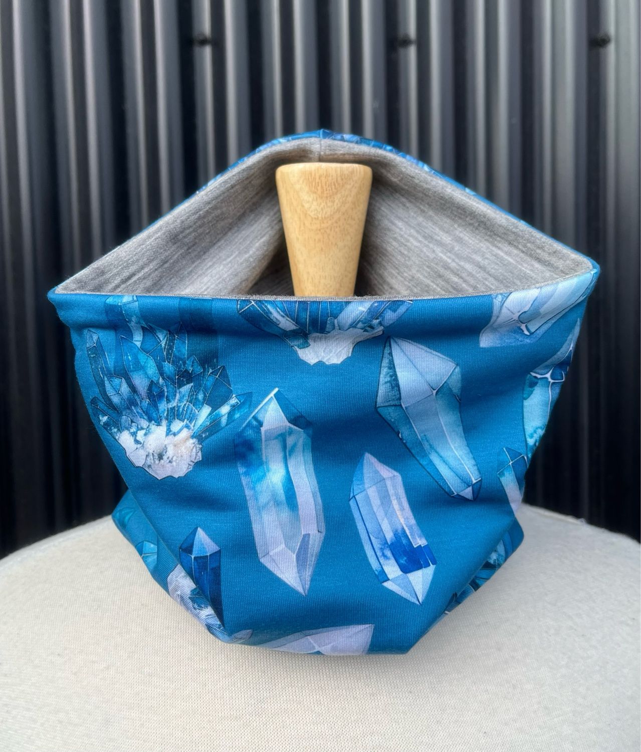 Youth :: Powder Day Neck Gaiter :: Reversible Merino Fleece :: Double Lined :: Rockhound / Grey