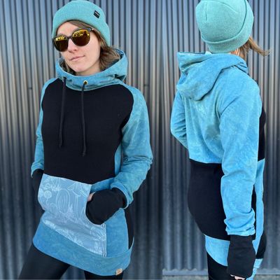 Women's Small :: Solstice Hoodie :: Plant Dyed Hemp + Organic Cotton Waffle Thermal :: One Of A Kind :: Mushroom Forager