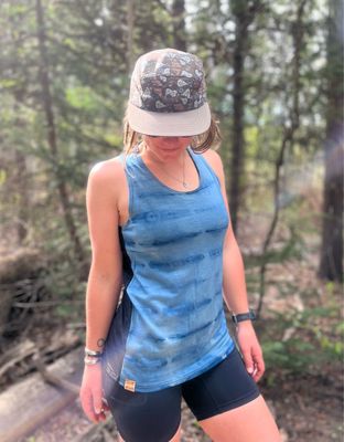 Women’s Medium :: Merino High Climber Racerback Tank Top :: Plant Dyed + Air Vent Backing :: One Of A Kind