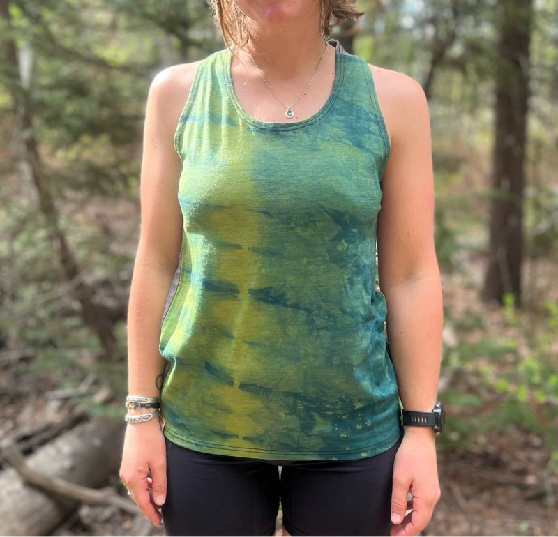 Women’s Medium :: Merino High Climber Racerback Tank Top :: Plant Dyed + Air Vent Backing :: One Of A Kind
