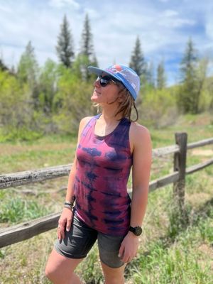 Women’s Medium :: Merino High Climber Racerback Tank Top :: Plant Dyed + Air Vent Backing :: One Of A Kind