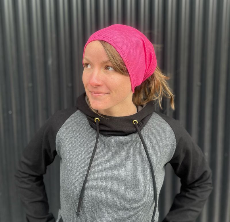 Up-Cycled Mid Weight Merino Air Vent Helmet Liner / Headband :: Hot Pink