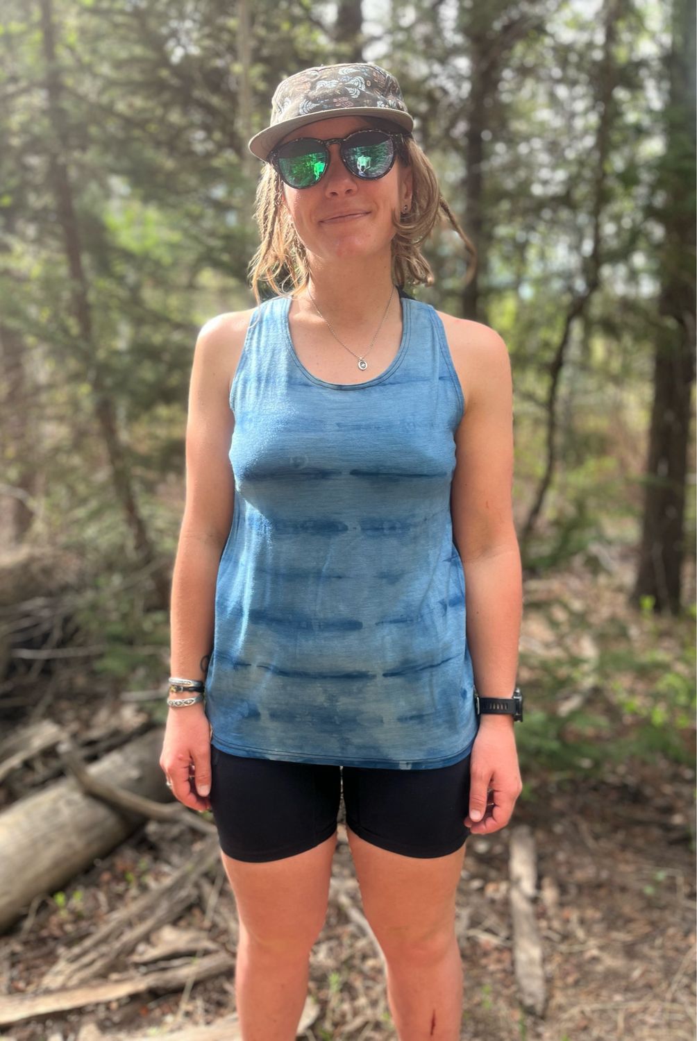 Women’s Large :: Merino High Climber Racerback Tank Top :: Plant Dyed + Air Vent Backing :: One Of A Kind