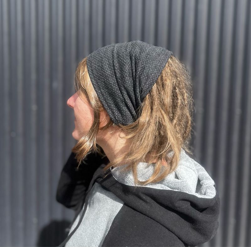 Up-Cycled Mid Weight Merino Air Vent Helmet Liner / Headband :: Black