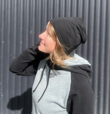 Up-Cycled Light Weight Merino Air Vent Helmet Liner / Headband :: Black