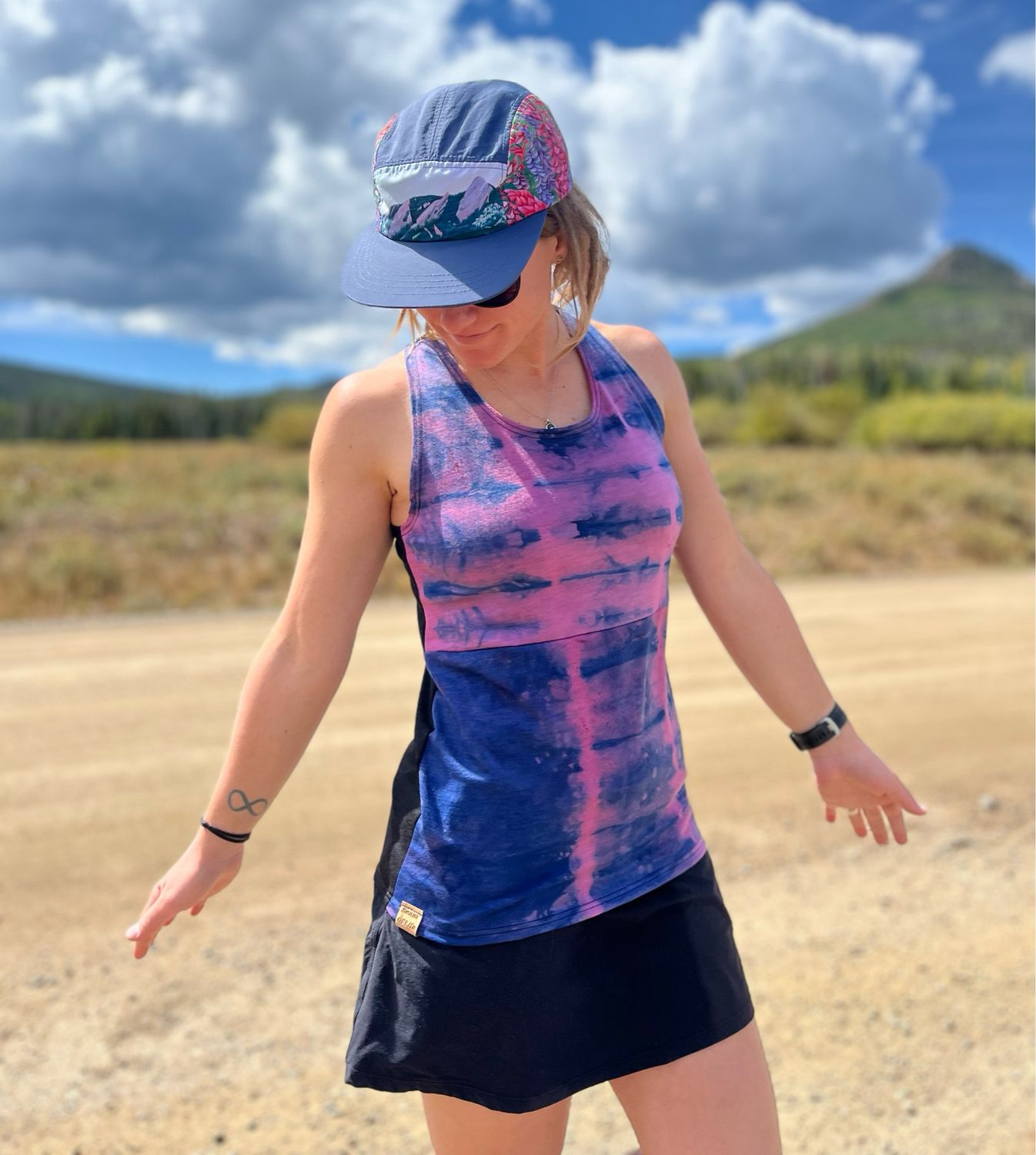 Women’s Small :: Alpenglow :: Merino High Climber Racerback Tank Top :: Plant Dyed + Air Vent Backing :: One Of A Kind