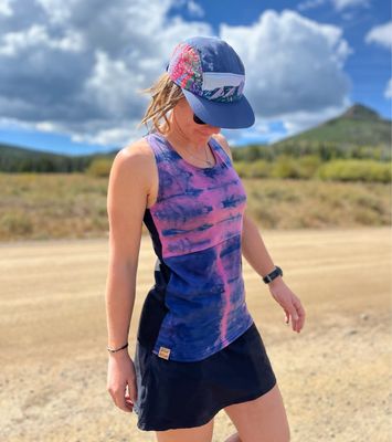 Women’s Small :: Alpenglow :: Merino High Climber Racerback Tank Top :: Plant Dyed + Air Vent Backing :: One Of A Kind