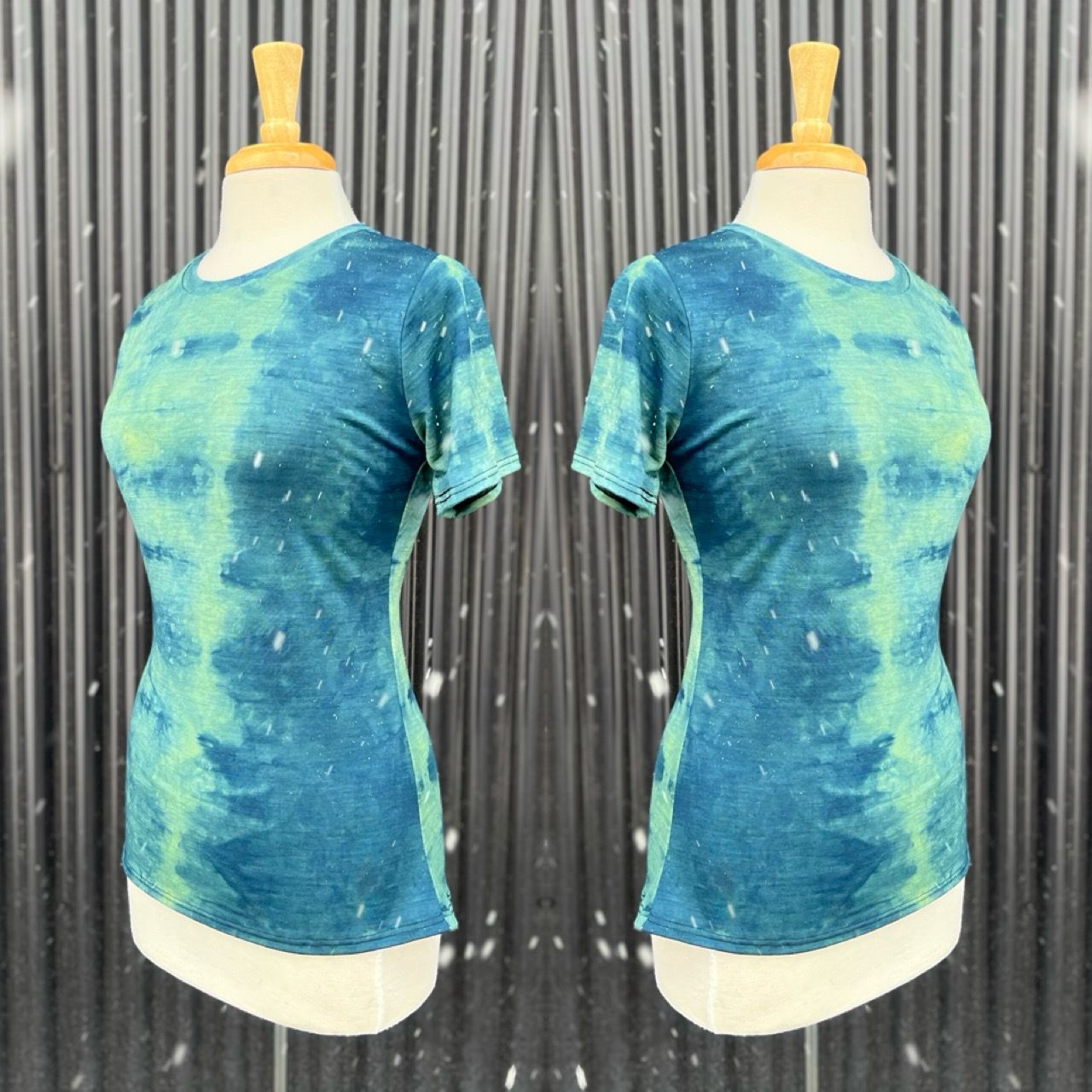 Women's Medium :: Plant Dyed Merino Wool Tech Tee :: One Of A Kind Women's Medium :: Plant Dyed Merino Wool Tech Tee :: One Of A Kind