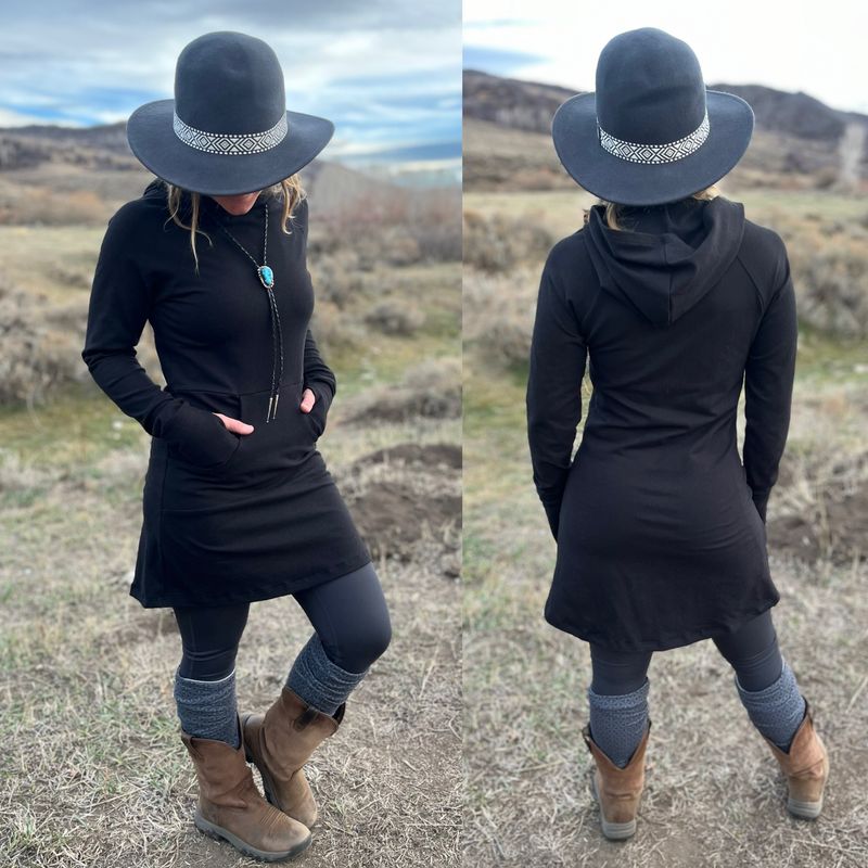 Custom Made To Order :: Best Friend Hemp Dress :: Midnight