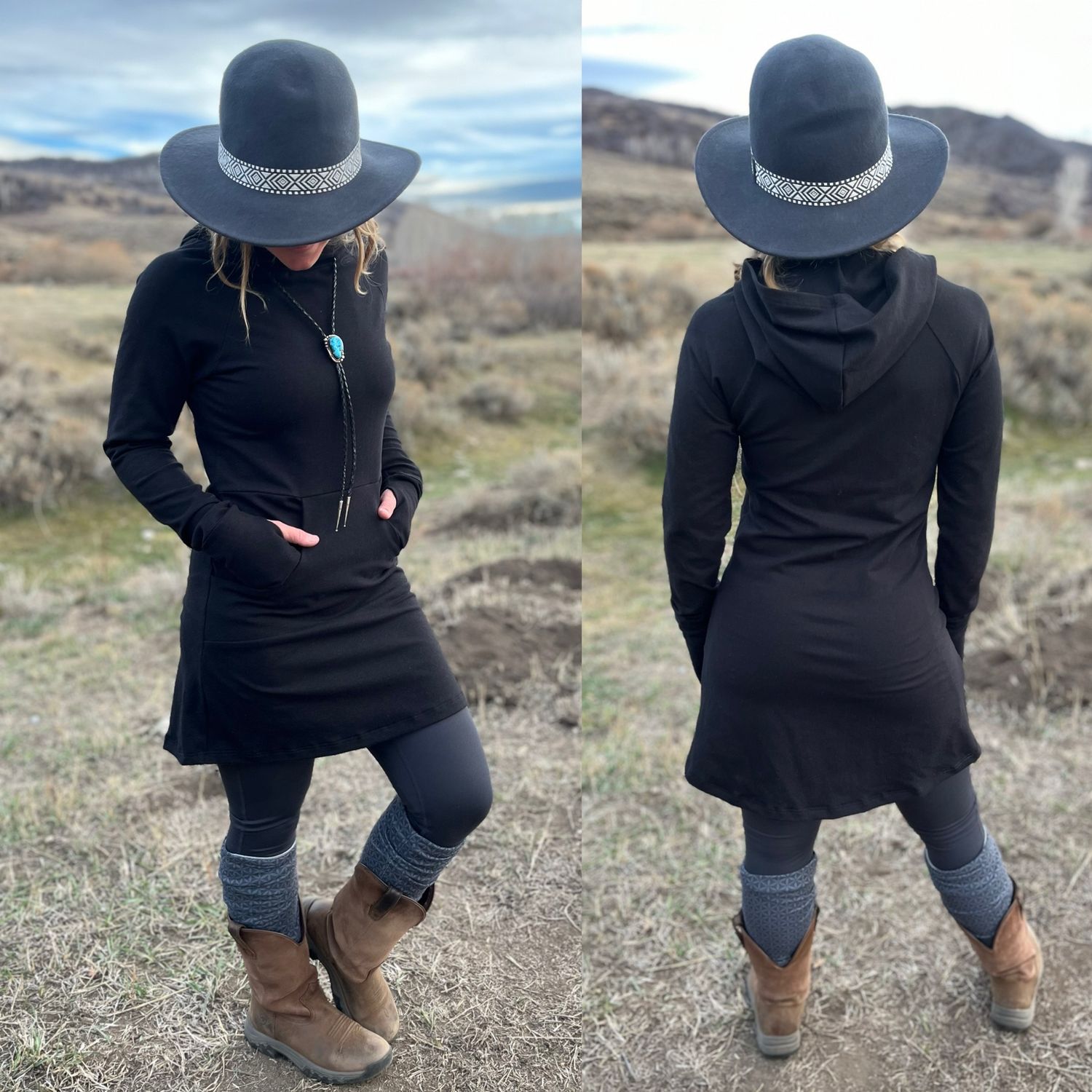 Custom Made To Order :: Best Friend Hemp Dress :: Midnight