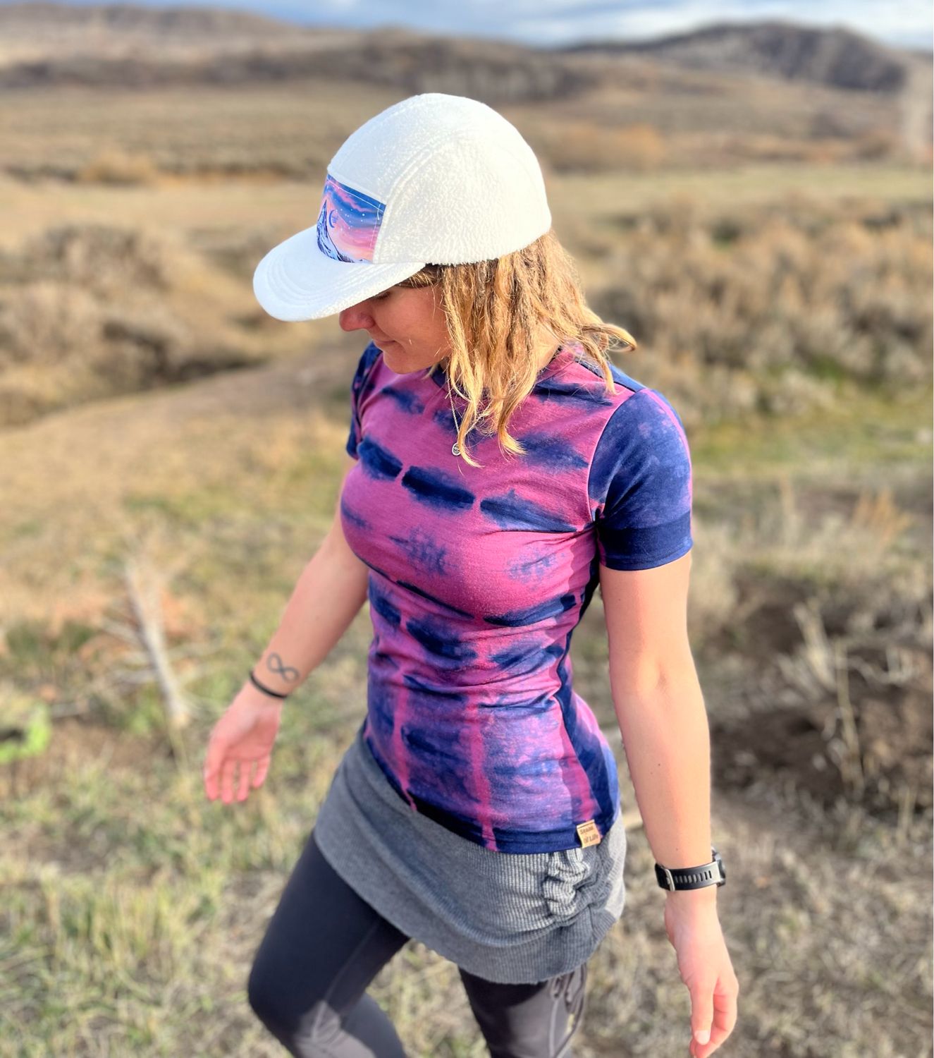 Ready To Ship :: Women’s Plant Dyed Merino Wool Tech Tee :: Alpenglow :: One Of A Kind Ready To Ship :: Women’s Plant Dyed Merino Wool Tech Tee :: Alpenglow :: One Of A Kind