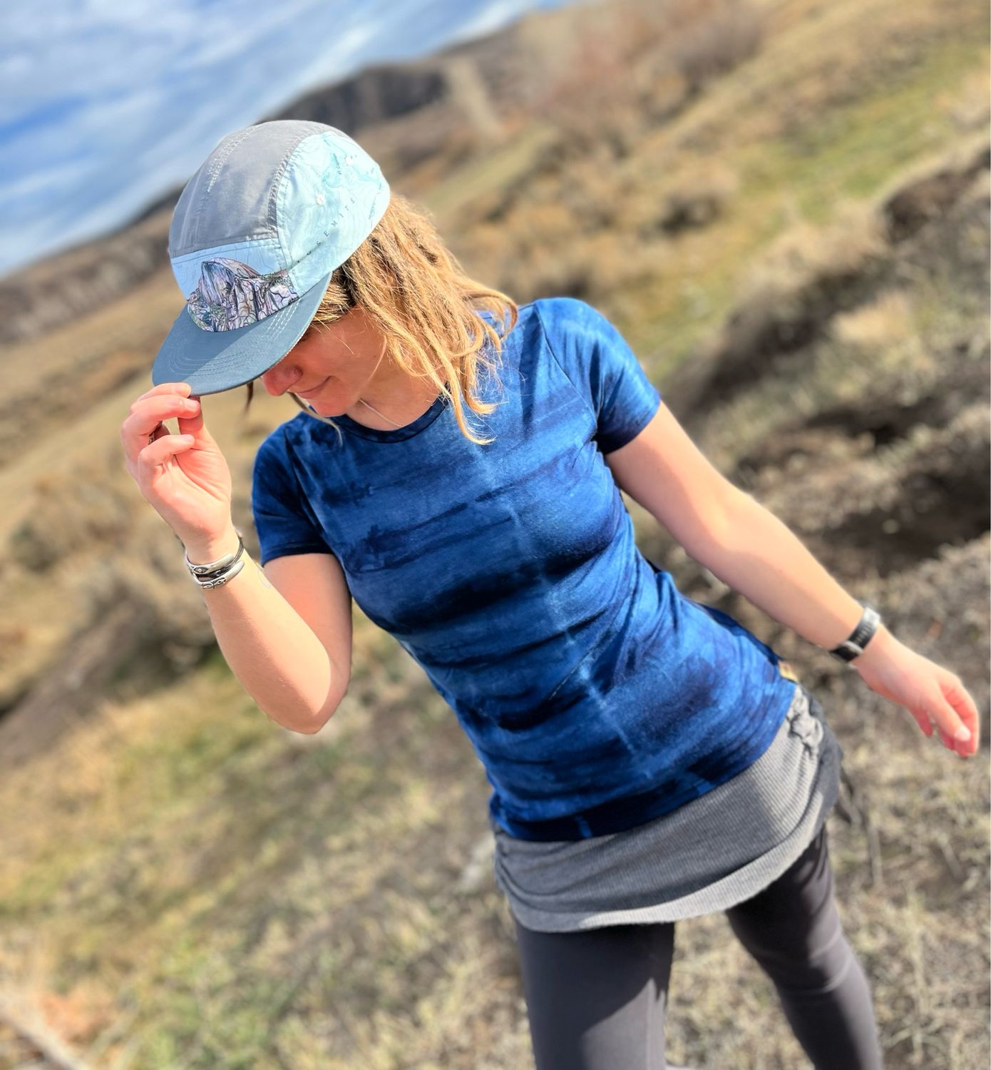 Ready To Ship :: Women’s Plant Dyed Merino Wool Tech Tee :: Indigo :: One Of A Kind