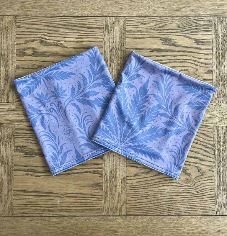 Powder Day Neck Gaiter :: Reversible Merino Fleece Lined :: Lavender Cannabliss