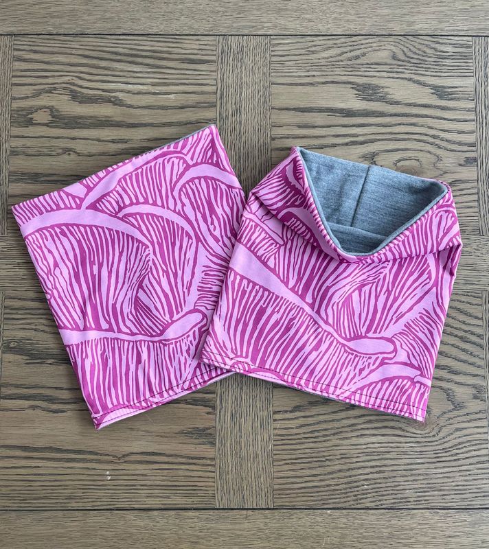 Powder Day Neck Gaiter :: Reversible Merino Fleece Lined :: Chanterelle Dreams