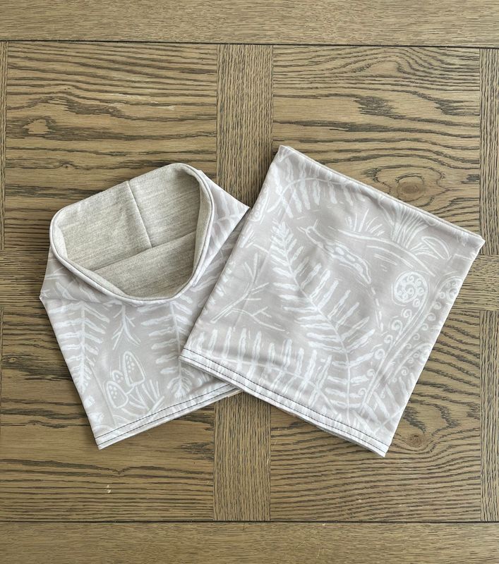 Powder Day Neck Gaiter :: Reversible Merino Fleece Lined :: Earth Ferns