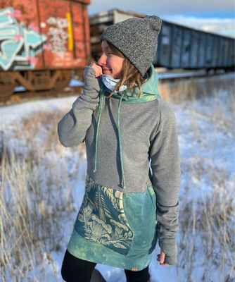 Women's Medium :: Solstice Hoodie :: Hemp + Cashmere Fleece :: Forest Dweller :: One Of A Kind Women's Medium :: Solstice Hoodie :: Hemp + Cashmere Fleece :: Forest Dweller :: One Of A Kind