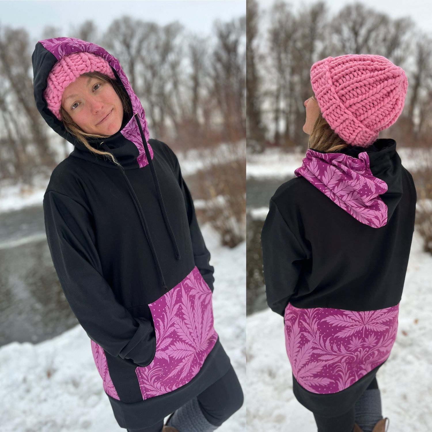 Unisex Medium :: Oversized Merino Wool Shred Hoodie :: Pink Cannabliss :: One Of A Kind Unisex Medium :: Oversized Merino Wool Shred Hoodie :: Pink Cannabliss :: One Of A Kind