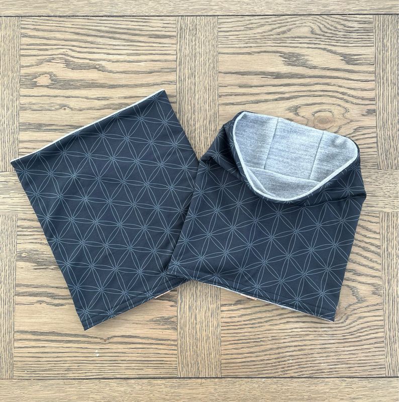 Powder Day Neck Gaiter :: Reversible Merino Fleece Lined :: Flower Of Life