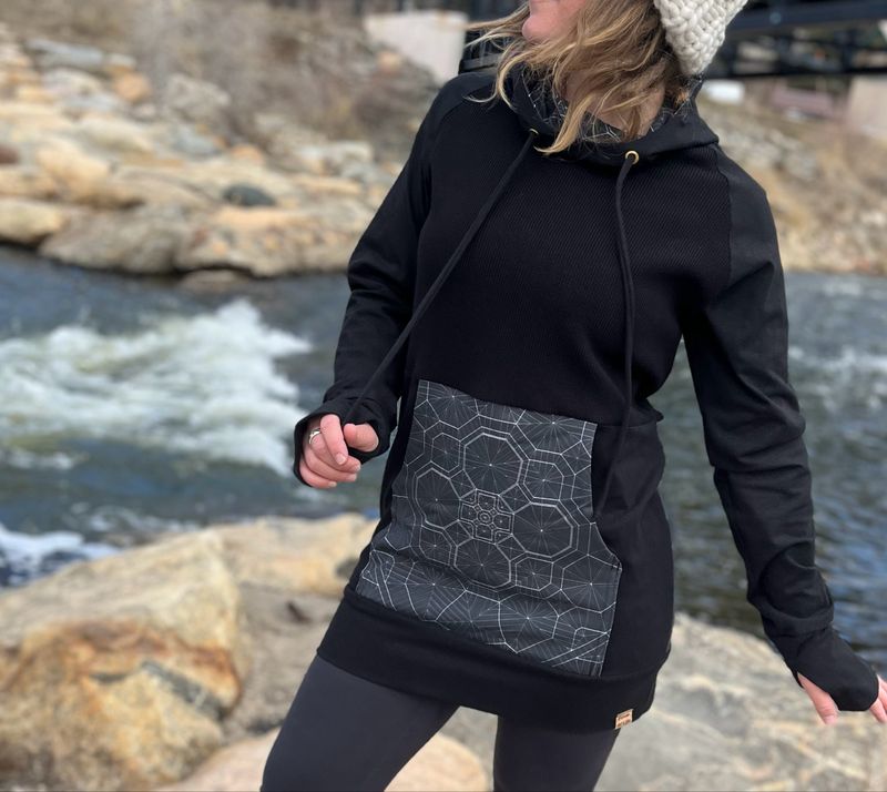 Women's Medium :: Solstice Hoodie :: Hemp + Organic Cotton Waffle Thermal Hoodie Dress