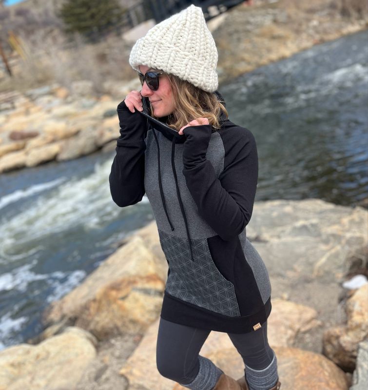 Women’s Solstice Hoodie :: Hemp + Organic Cotton Waffle Thermal Hoodie Dress